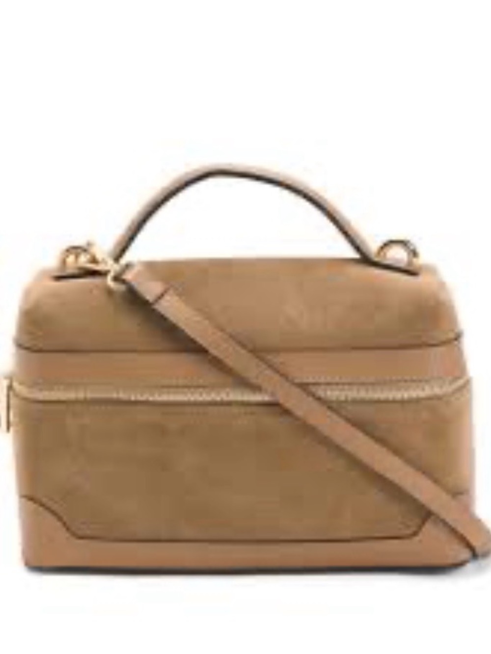 Cheval Firenze Genuine Leather Crossbody Top-Handle Bag | Camel | Made in Italy